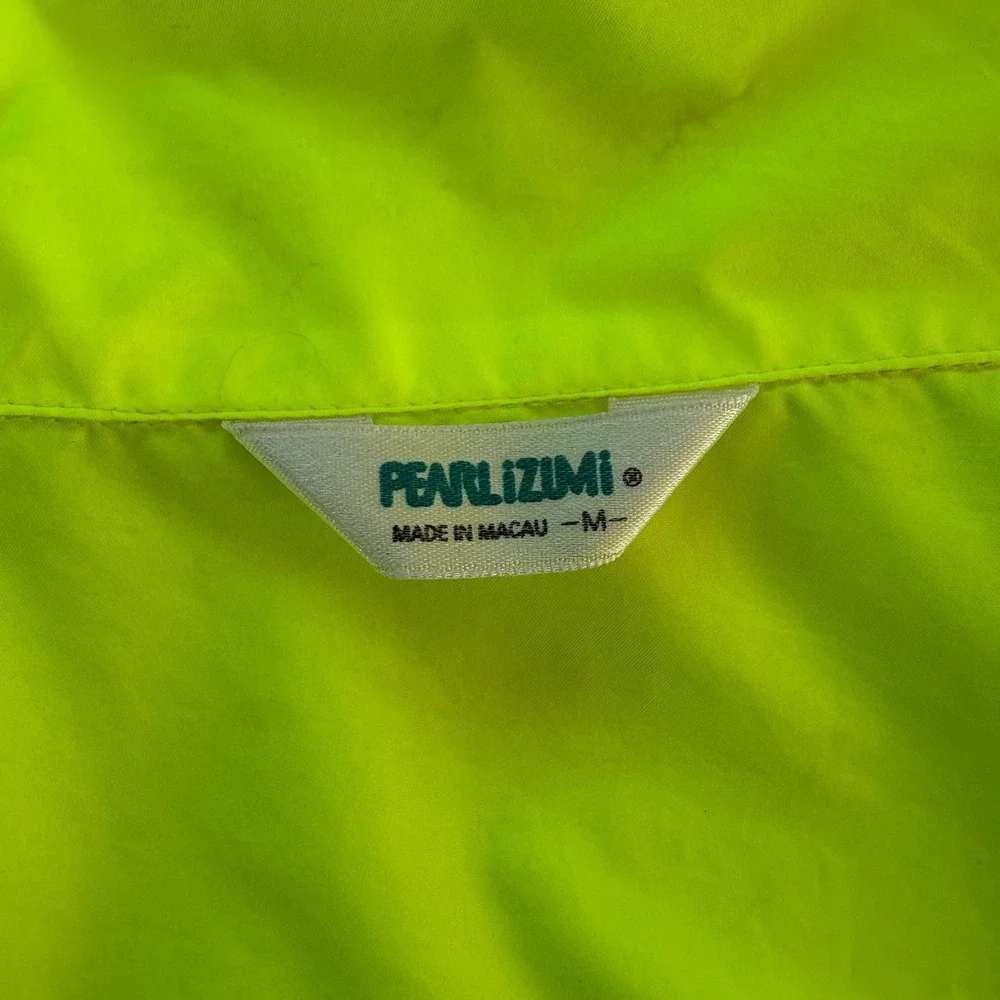 Pearl Izumi Zephrr‎ Cycling Jacket Neon Yellow High Vis Windbreaker Mens Small
